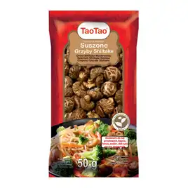 Grzyby SHIITAKE TaoTao całe kapelusze 50 gram