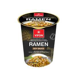 Ramen - zupa o smaku sosu sojowego z wakame kubek Vifon