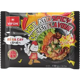 VIFON Hot and Spicy danie o smaku kurczaka - ekstremalna pikantność X4 130g (1)