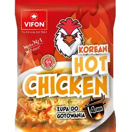 VIFON Korean Hot Chicken ekstra pikantna zupa z nudlami o smaku kurczaka 105g