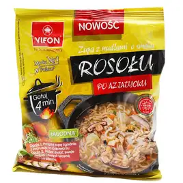 Zupa błyskawiczna Vifon o smaku rosłu po azjatycku z gbrzymai łagodna 105 g